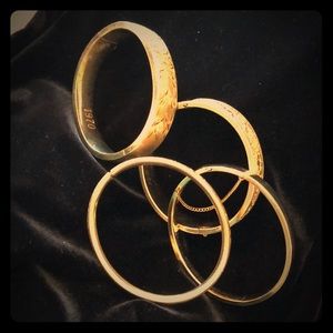Gold tone bracelets
